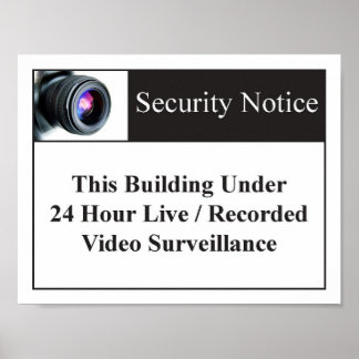 Video Surveillance Sign