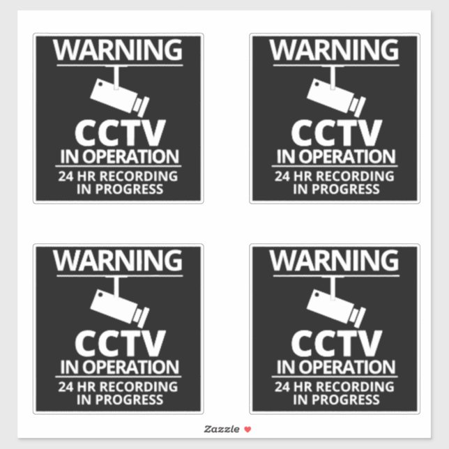 Video Surveillance Signs,warning Sticker (Sheet)