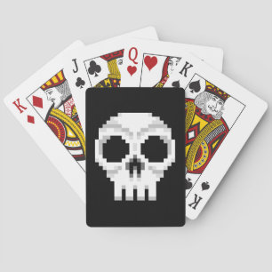 Videogame Death Skull - Pixel Art Playing Cards