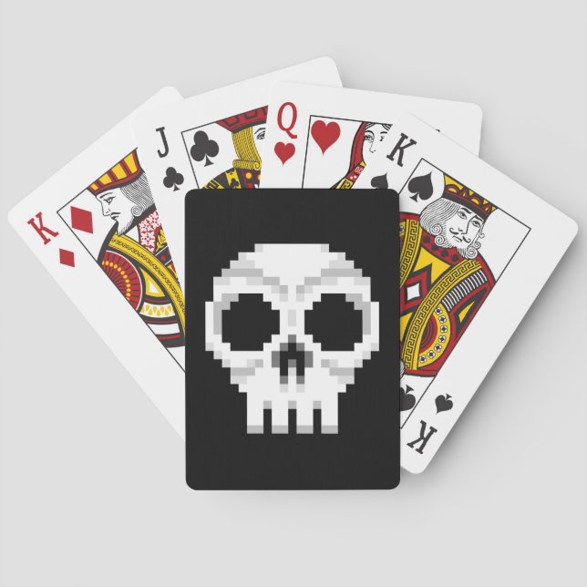 Videogame Death Skull - Pixel Art Playing Cards (Back)