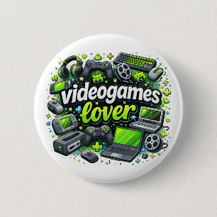 Videogames Lover 6 Cm Round Badge