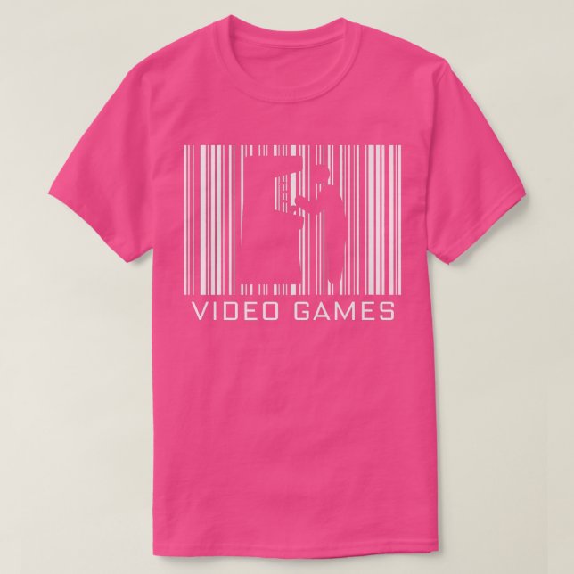VideoGames Shadow in a Barcode  T-Shirt (Design Front)