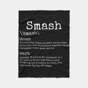 Videogames Smash Definition Funny Video Game Gamer Fleece Blanket
