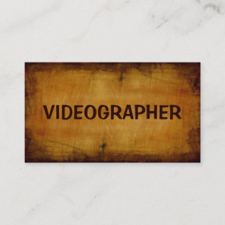 Videographer Antique Business Card