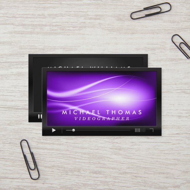 Videographer Business Cards (Front/Back In Situ)