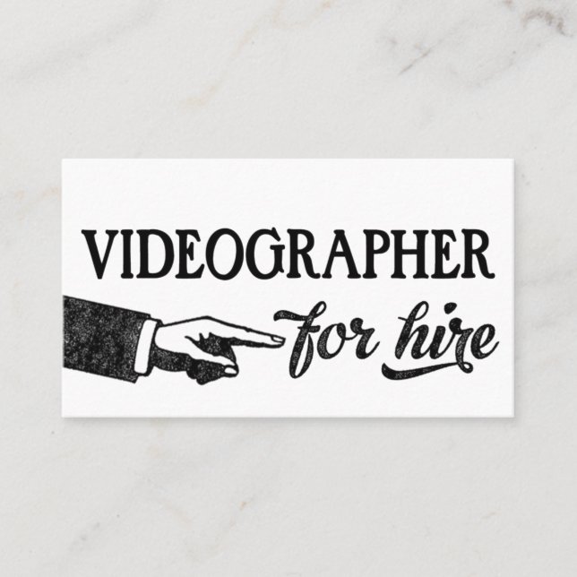 Videographer Business Cards - Cool Vintage (Front)