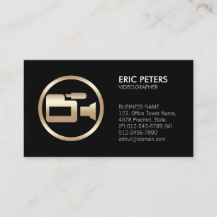 Videographer Video Camera Film  Business Card