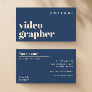 Videographer video producer Business Card