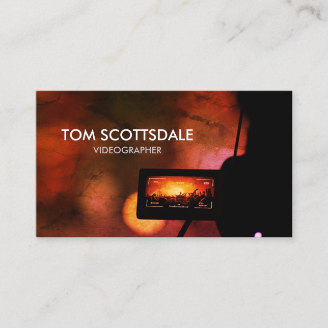 Videographer Video Production  Business Card (Front)