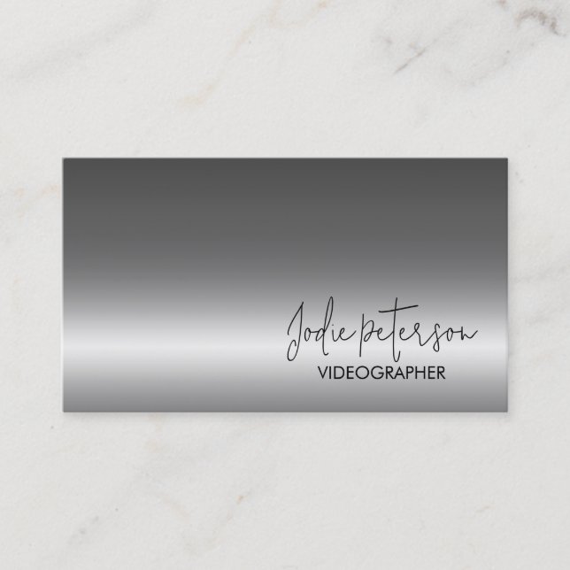 Videographer Visual Arts Media Business Card (Front)