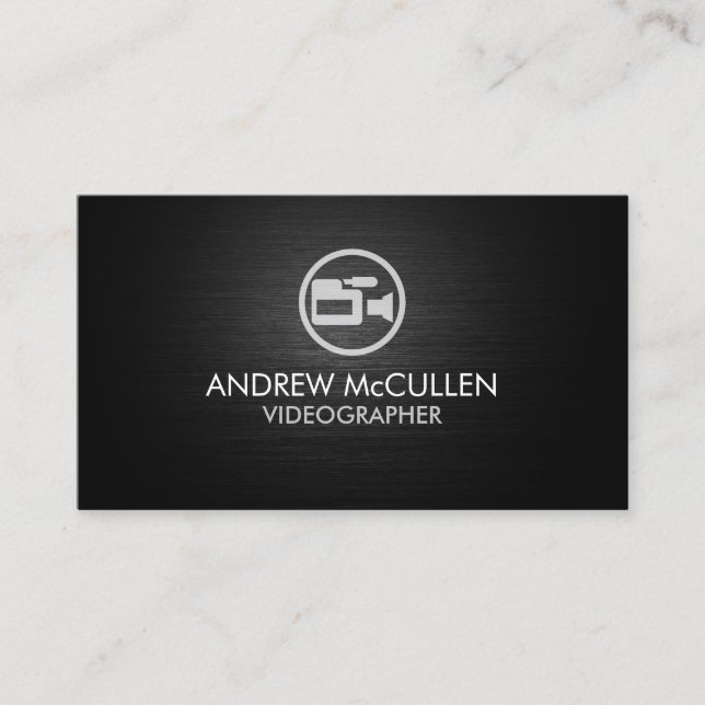 Videographer Visual Media Arts Business Card (Front)