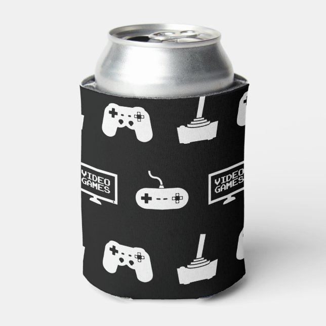 Videos Games Themed Gaming Design Video Game Gamer Can Cooler (Can Front)