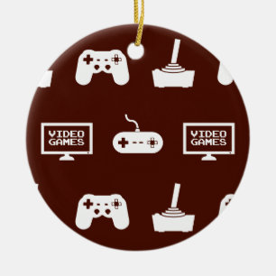 Videos Games Themed Gaming Design Video Game Gamer Ceramic Tree Decoration