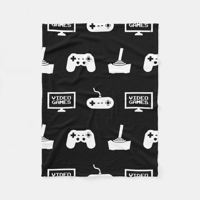 Videos Games Themed Gaming Design Video Game Gamer Fleece Blanket (Front)