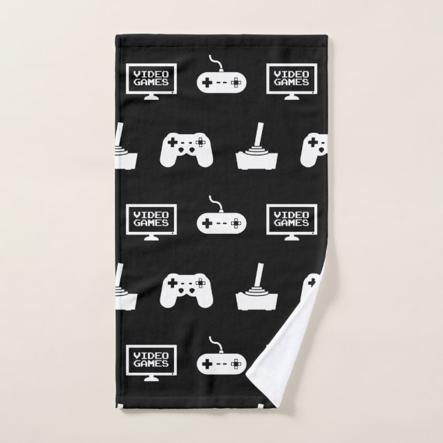 Videos Games Themed Gaming Design Video Game Gamer Hand Towel (Hand Towel)