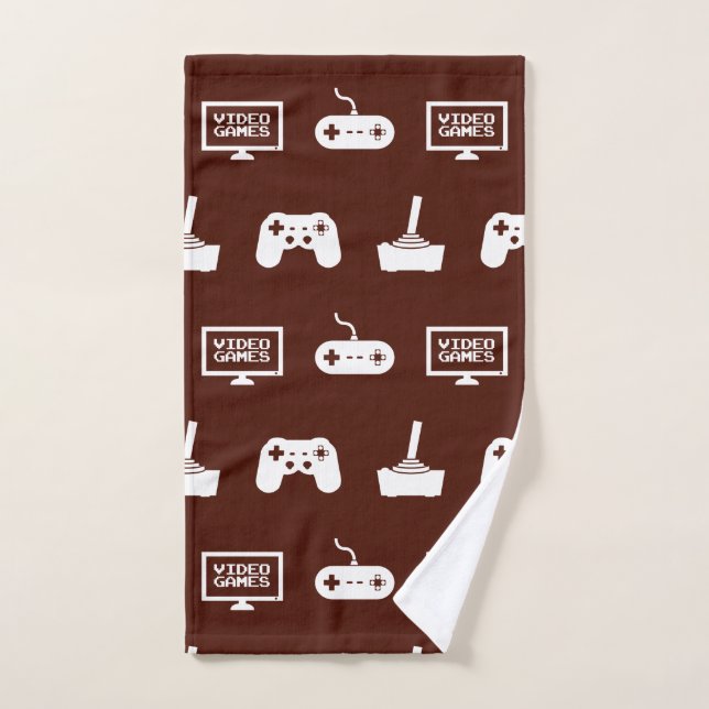 Videos Games Themed Gaming Design Video Game Gamer Hand Towel (Hand Towel)