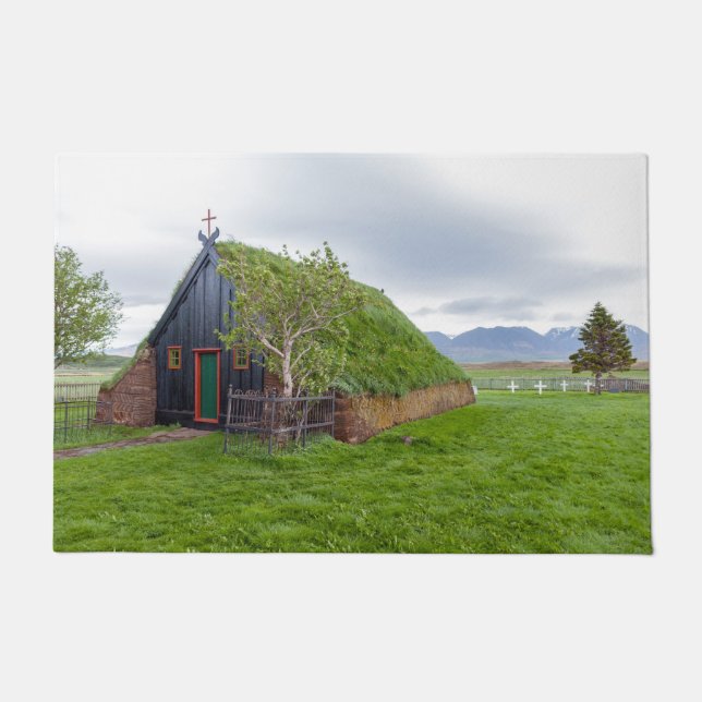 Vidimyri Turf Church in the north of Iceland Doormat (Front)