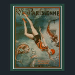 Vie Parisienne 1920s Deco Poster<br><div class="desc">1920's,  Art Deco,  Diving Girl,  cover for Vie Parisienne.</div>
