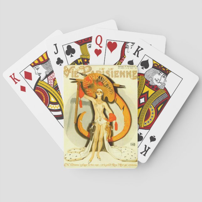 Vie Parisienne Art Deco Flapper Playing Cards (Back)