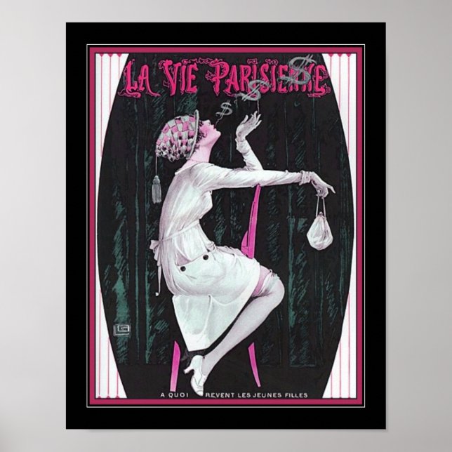 Vie Parisienne Art Deco Smoke Rings Poster (Front)