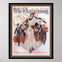 Vie Parisienne "Glamour Girl" Deco Poster 16 x 20