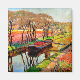 Viegers - A Fatboat in the Dutch Bulb Fields Magnet
