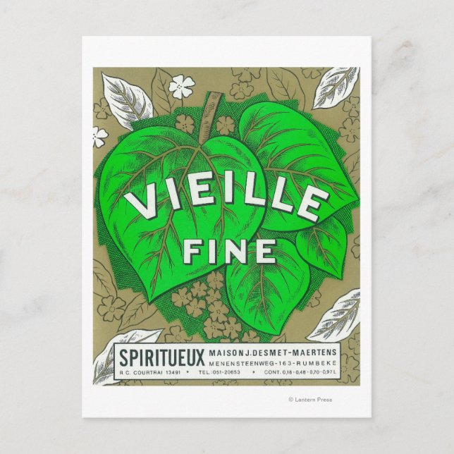 Vieille Fine Wine LabelEurope Postcard (Front)