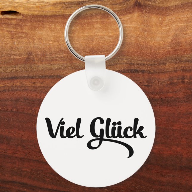 Viel Glück | Good Luck German Language Key Ring (Front)