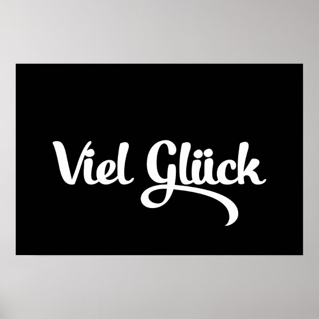 Viel Glück | Good Luck German Language Poster (Front)