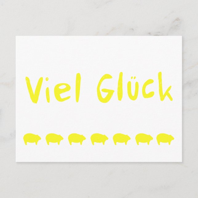 Viel Glück und 7 Schweinchen Postcard (Front)
