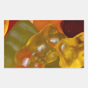 Viele bunte Gummibärchen Rectangular Sticker