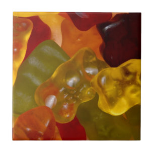 Viele bunte Gummibärchen Tile