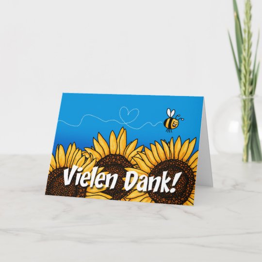 Vielen Dank German Thank You Card Zazzle Co Uk