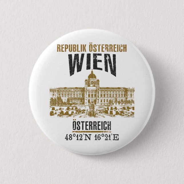 Vienna 6 Cm Round Badge (Front)