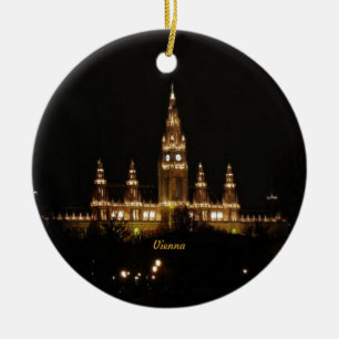 Vienna at Night Ceramic Tree Decoration