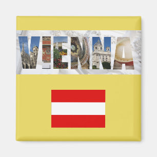 Vienna Austria Austrian Flag Travel Photos Magnet