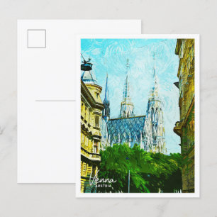 Vienna Austria Beautiful Oil Paint City Postcard