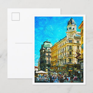 Vienna Austria Beautiful Oil Paint Landscape Postcard