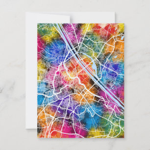 Vienna Austria City Map Postcard