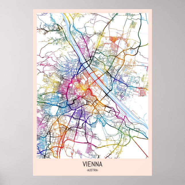 Vienna Austria City Map Poster (Front)