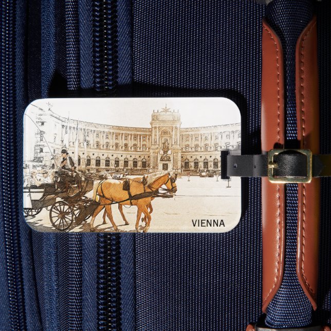Vienna Austria City Panorama View  Luggage Tag (Front Insitu 4)