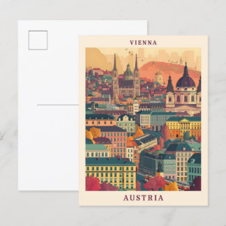 Vienna Austria Elegant Art Vintage Travel Postcard