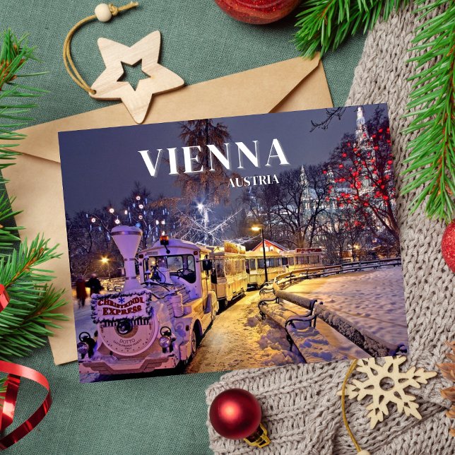 Vienna Austria Europe Travel Christmas  Holiday Postcard (Creator Uploaded)