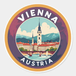 Vienna Austria European Travel Memory Keepsake Classic Round Sticker