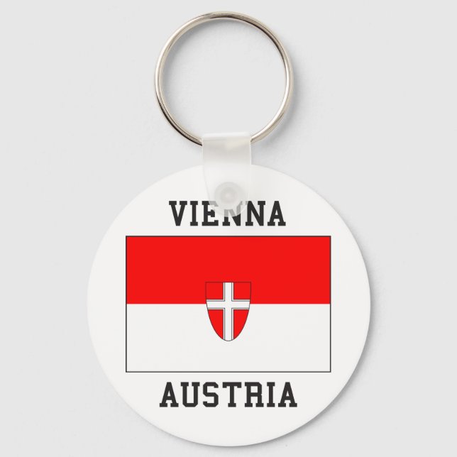 Vienna Austria Flag Key Ring (Front)