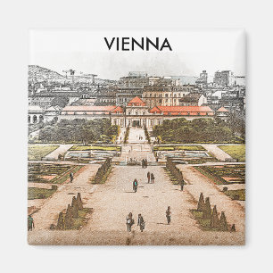 Vienna Austria Historic Panorama View Magnet