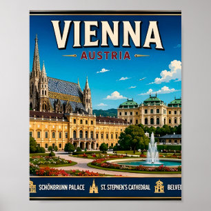 🏛️ Vienna Austria Historic Travel Keepsake Gift Poster