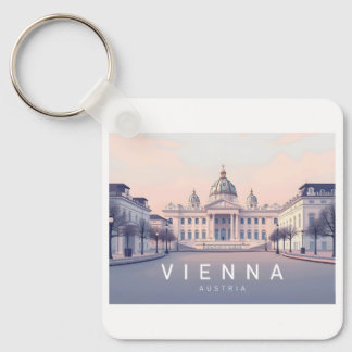 Vienna Austria Pastel Travel Design Key Ring