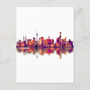 Vienna Austria Skyline Invitation Postcard