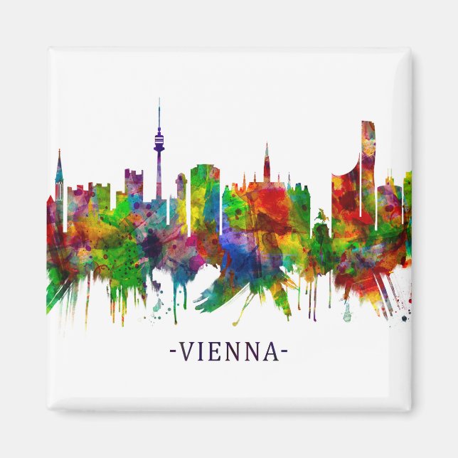 Vienna Austria Skyline Magnet (Front)
